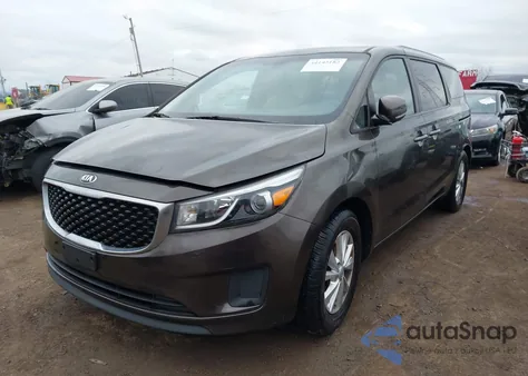 2016 Kia Sedona Lx из США, поврежденный, VIN KNDMB5C11G6201717